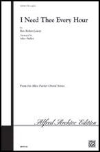 I Need Thee Every Hour TTBB choral sheet music cover